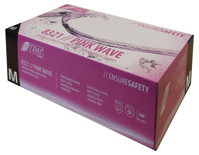 NITRAS® Einmalhandschuhe PINK WAVE M rosa