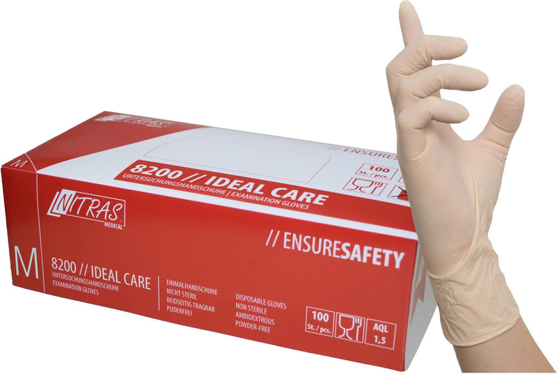 NITRAS® Einmalhandschuhe IDEAL CARE M weiß