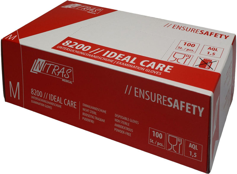 NITRAS® Einmalhandschuhe IDEAL CARE M weiß