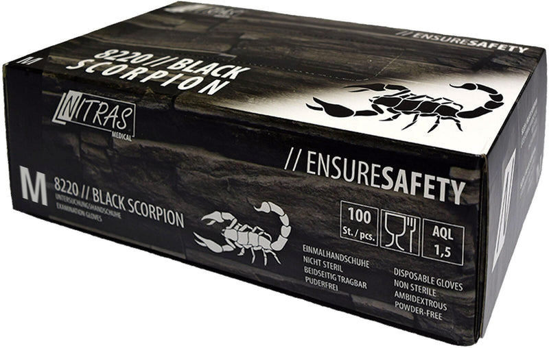 NITRAS® Einmalhandschuhe BLACK SCORPION M schwarz