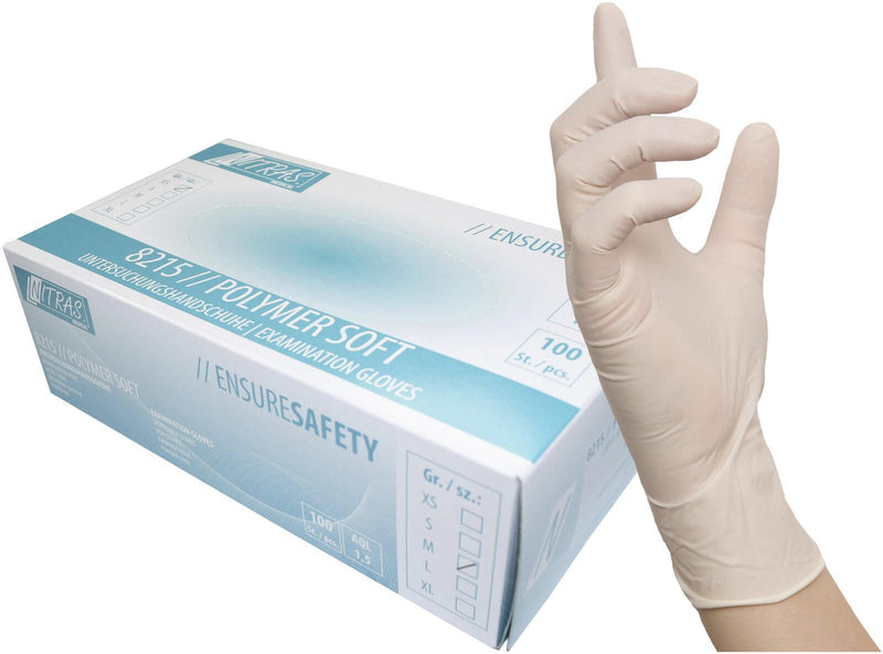 NITRAS® Einmalhandschuhe POLYMER SOFT M weiß