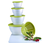 WESTMARK Olympia Schüssel-Set 0,6/1,3/4,4 l transparent/grün