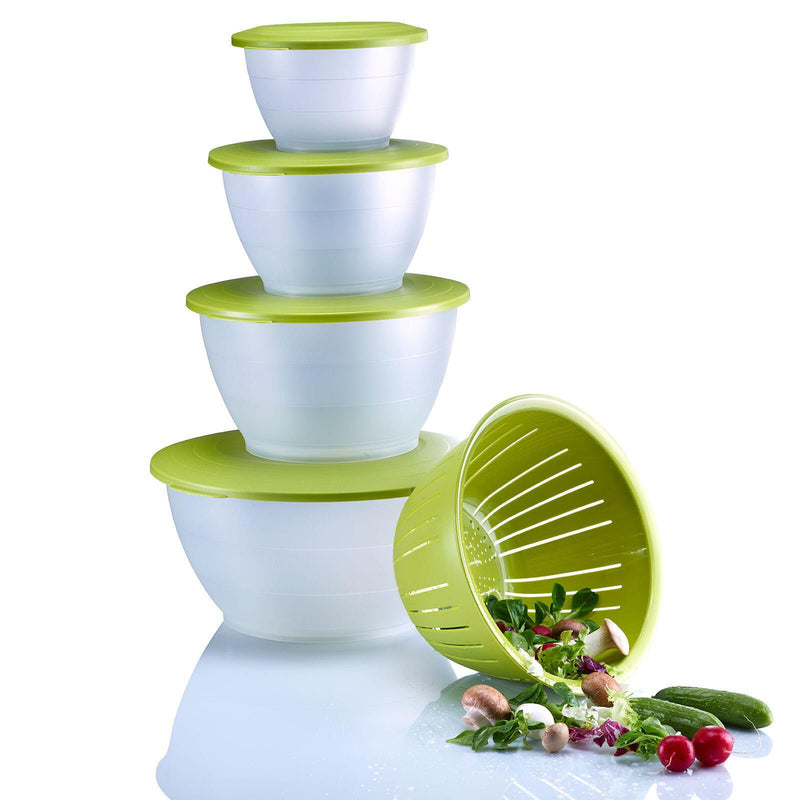 WESTMARK Olympia Schüssel-Set 0,6/1,3/4,4 l transparent/grün