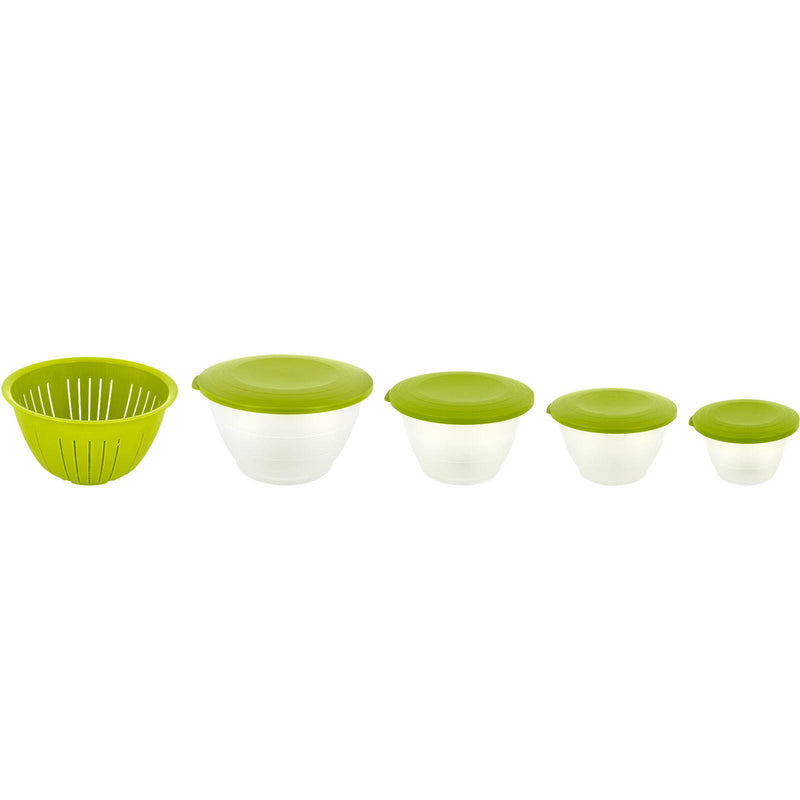 WESTMARK Olympia Schüssel-Set 0,6/1,3/4,4 l transparent/grün