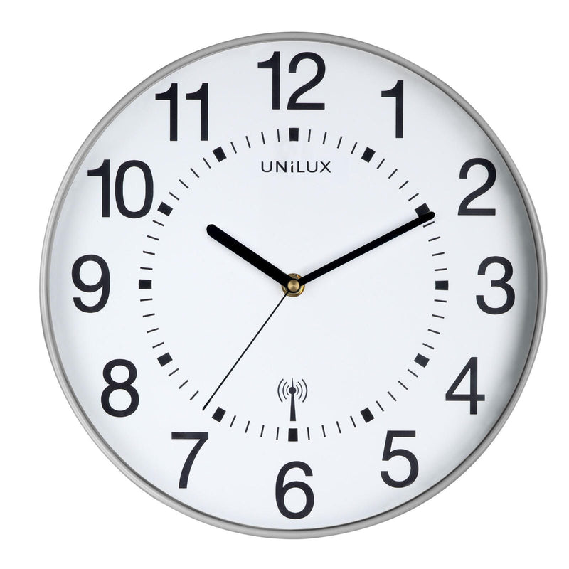 unilux Wanduhr Maxi Wave Ø 37.5 cm hellgrau