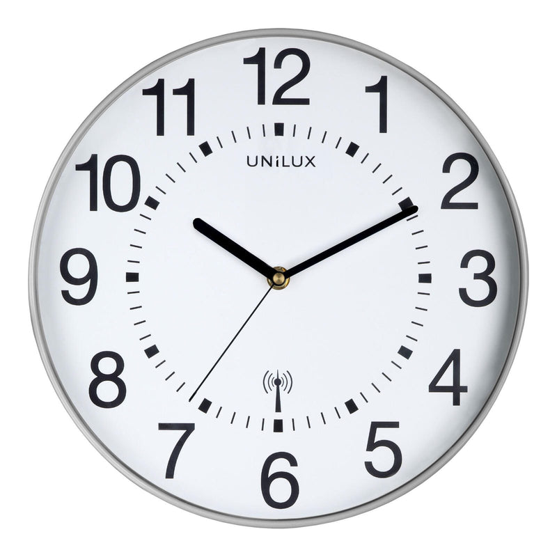 unilux Wanduhr Maxi Wave Ø 37.5 cm hellgrau