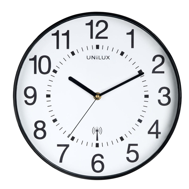 unilux Funkwanduhr Wave Ø 30 cm weiß/schwarz