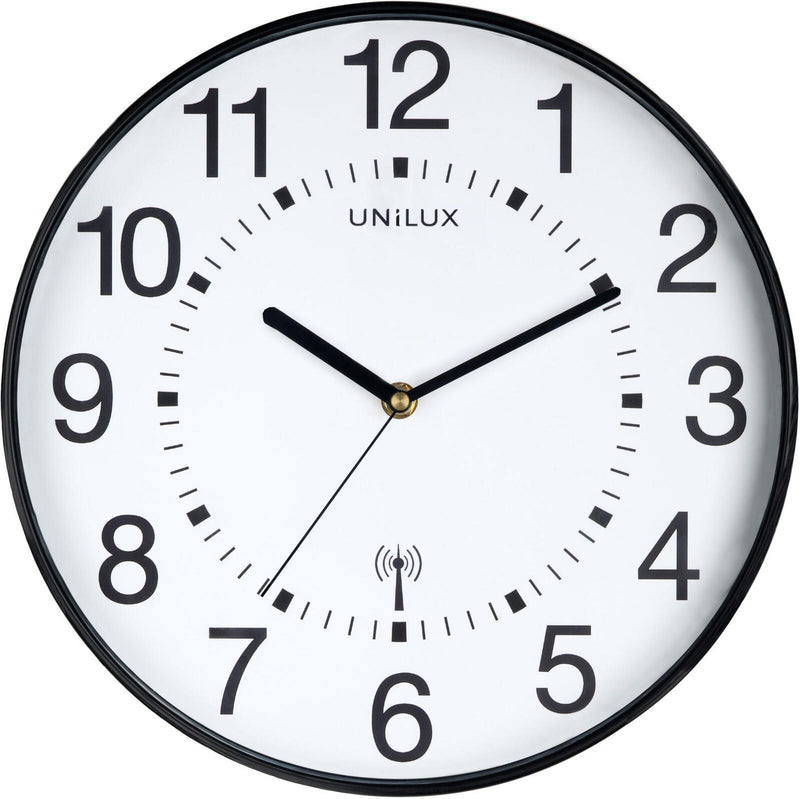unilux Wanduhr Maxi Wave Ø 37.5 cm schwarz