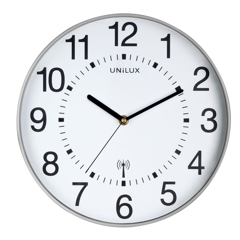 unilux Funkwanduhr Wave Ø 30 cm grau