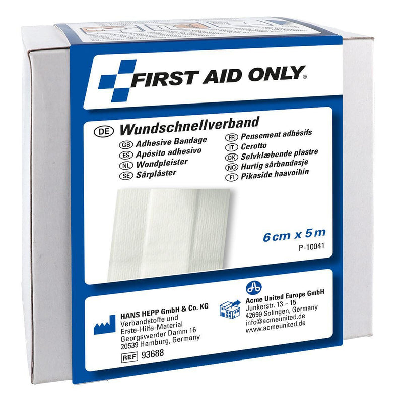 FIRST AID ONLY Pflaster 6 cm x 5 m weiß