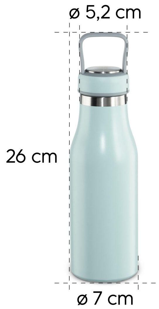 xavax® Isolierflasche 500 ml pastellblau, grau