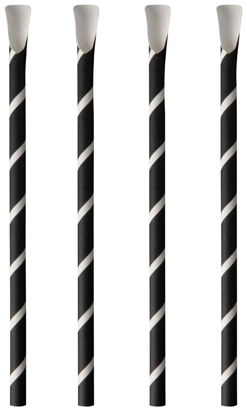 PAPSTAR Strohhalme pure schwarz, weiß
