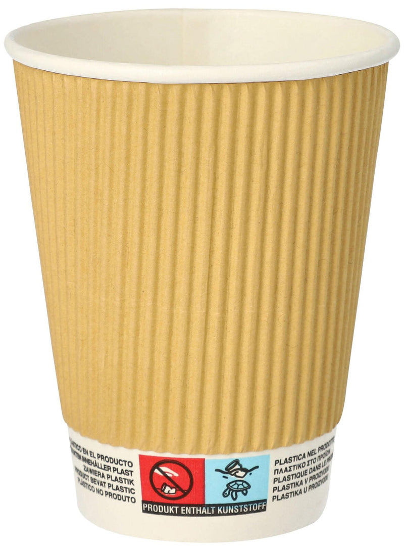 PAPSTAR pure Einweg-Kaffeebecher 9 cm 0,3 l natur