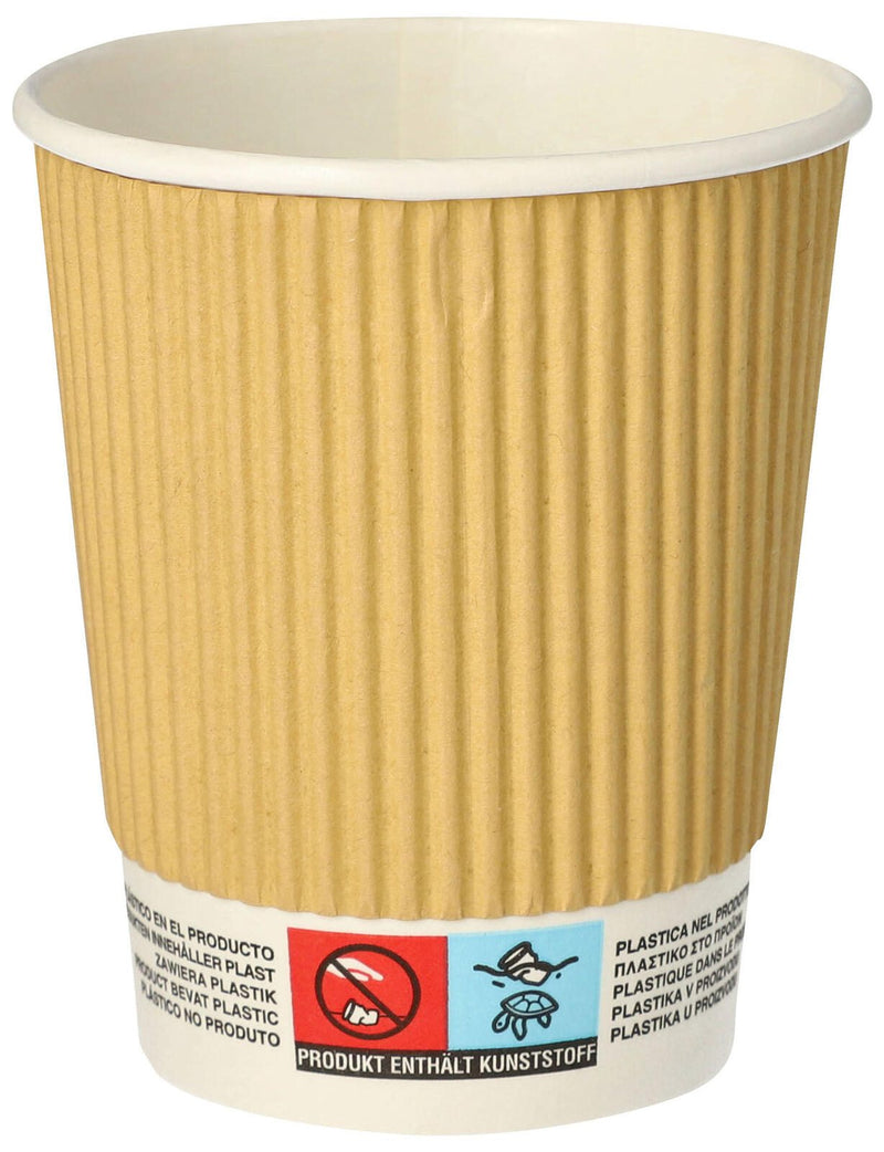 PAPSTAR pure Einweg-Kaffeebecher 8 cm 0,2 l natur