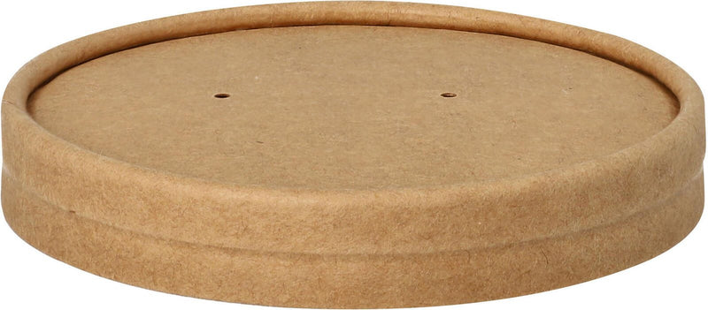 STARPAK Deckel für Einweg-Suppenbecher 9.8 cm braun