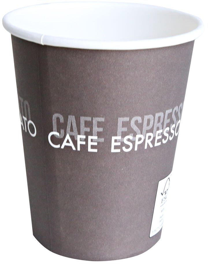 HYGOSTAR Einweg-Kaffeebecher 9 cm 0,3 l braun