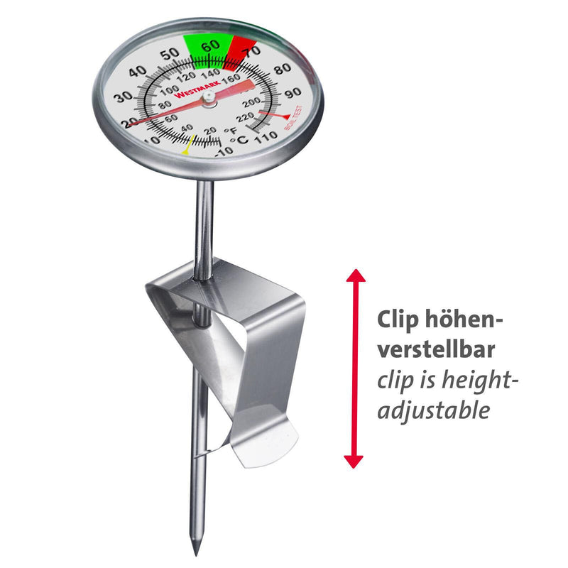 WESTMARK Milch-Thermomter mit Clip Thermometer silber