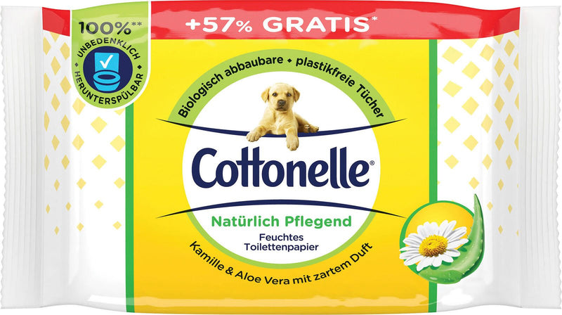 Cottonelle Feuchtes Toilettenpapier Natürlich Pflegend 1-lagig