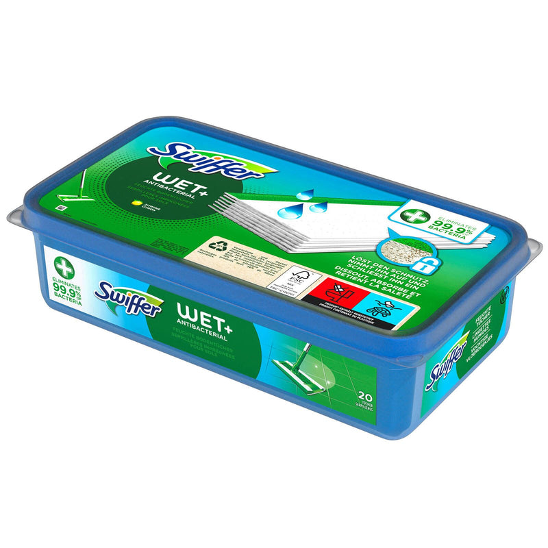 Swiffer WET+ Antibacterial Feuchte Bodentücher