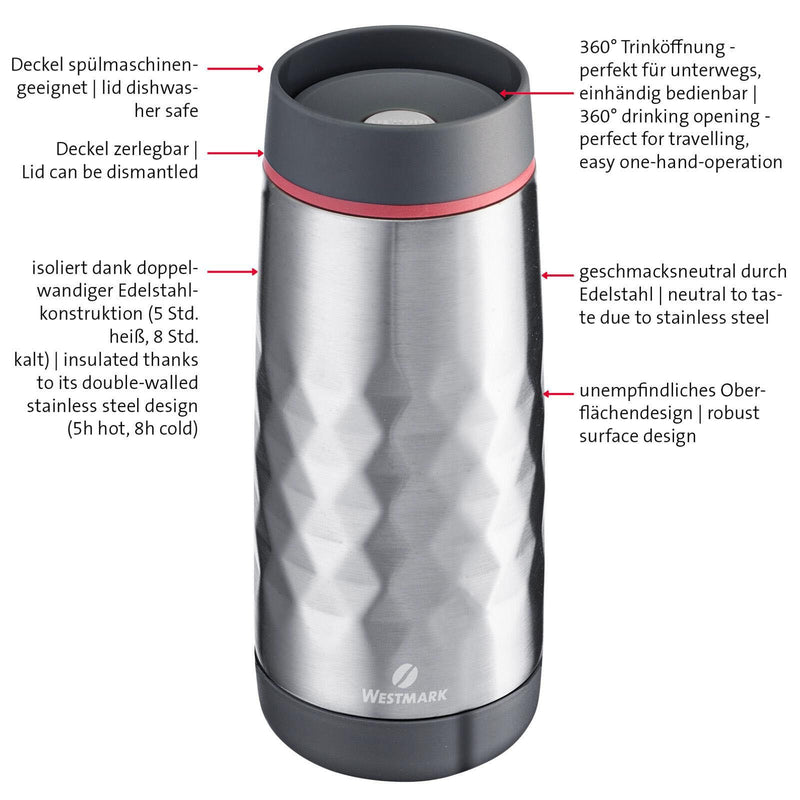 WESTMARK Isolierbecher Viva 400 ml silber