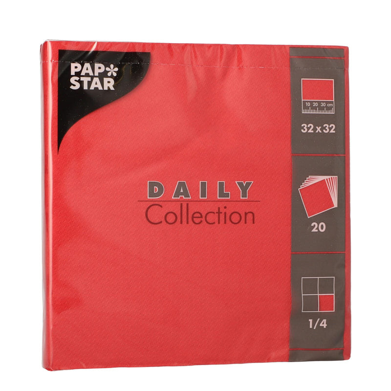 PAPSTAR Servietten 32,0 x 32,0 cm 2-lagig rot
