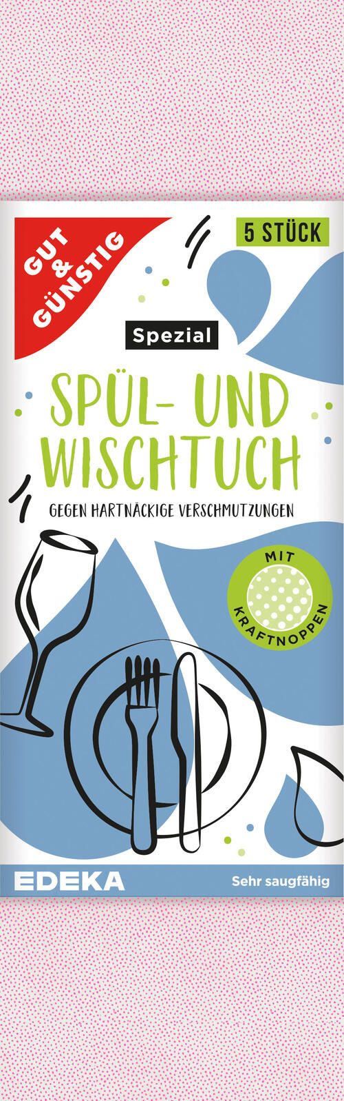 GUT&GÜNSTIG Spültücher Mikrofaser 60 °C waschbar