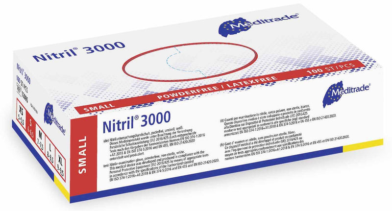 Meditrade® Einmalhandschuhe Nitril® 3000 S weiß