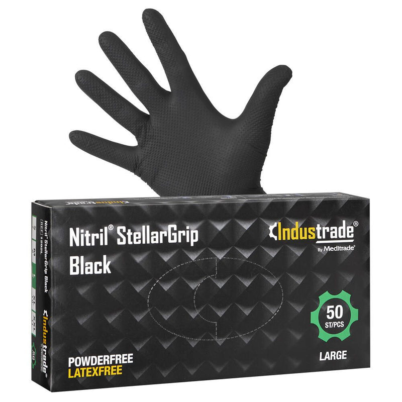 Industrade® Einmalhandschuhe Nitril® StellarGrip Black M schwarz