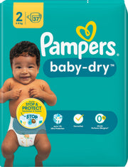Pampers® Windeln Baby Dry Größe 2 (4-8kg) für Neugeborene (0-3 Monate)