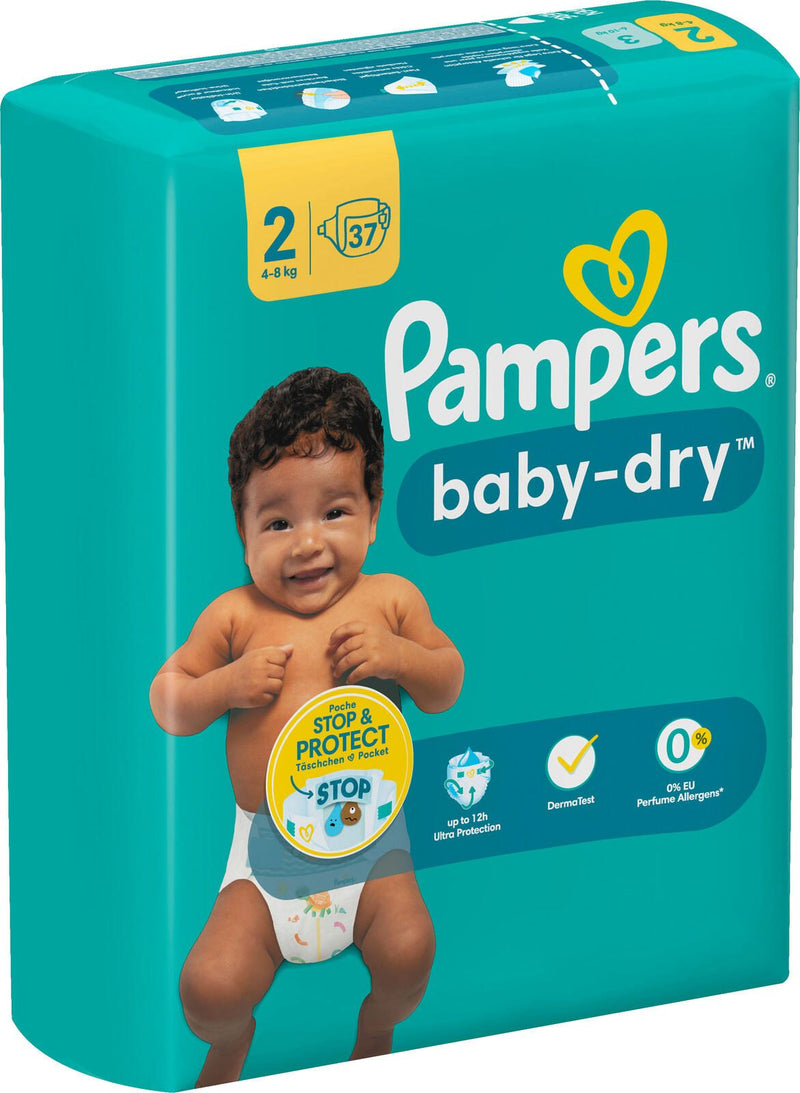 Pampers® Windeln Baby Dry Größe 2 (4-8kg) für Neugeborene (0-3 Monate)