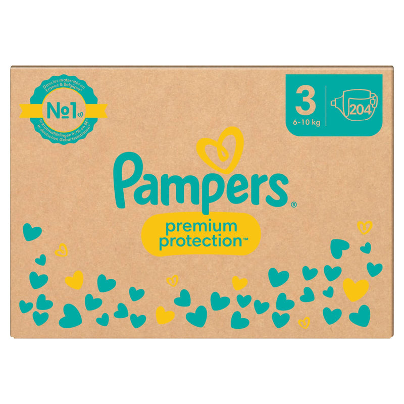 Pampers® Windeln Premium Protection Größe 3 (6-10kg) für Babys und Kleinkinder (4-18 Monate)
