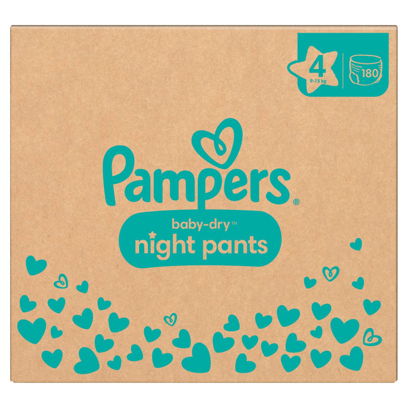 Pampers® Windeln Baby Dry Night Pants Größe 4 (9-15kg) für Babys und Kleinkinder (4-18 Monate)