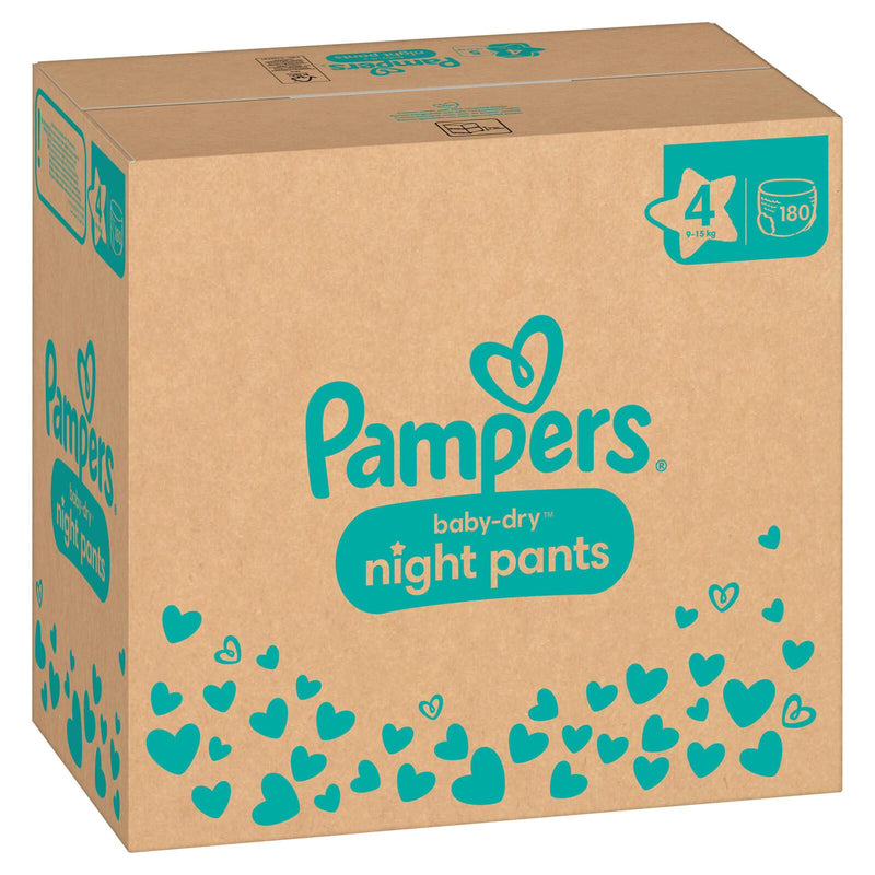 Pampers® Windeln Baby Dry Night Pants Größe 4 (9-15kg) für Babys und Kleinkinder (4-18 Monate)