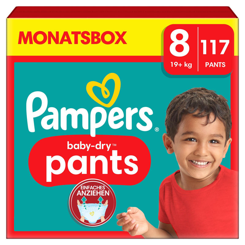 Pampers® Windeln Baby Dry Größe 8 (19+kg) für Kids und Teens (4-12 Jahre)