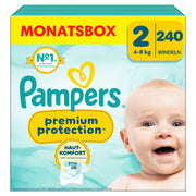 Pampers® Windeln Premium Protection Größe 2 (4-8kg) für Neugeborene (0-3 Monate)
