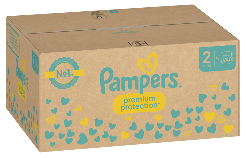 Pampers® Windeln Premium Protection Größe 2 (4-8kg) für Neugeborene (0-3 Monate)