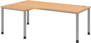 HAMMERBACHER VHS82/6/S höhenverstellbarer Schreibtisch 68,5 - 81 cm buche / silber