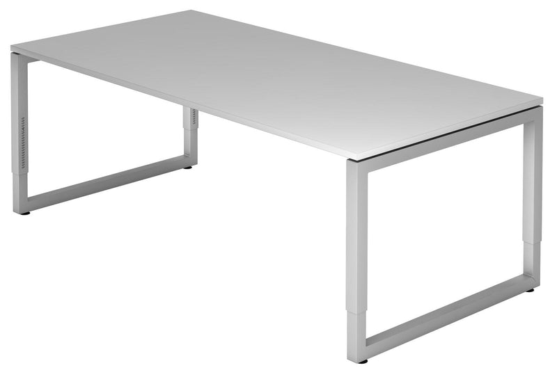 HAMMERBACHER höhenverstellbarer Schreibtisch VRS2E/5/S lichtgrau