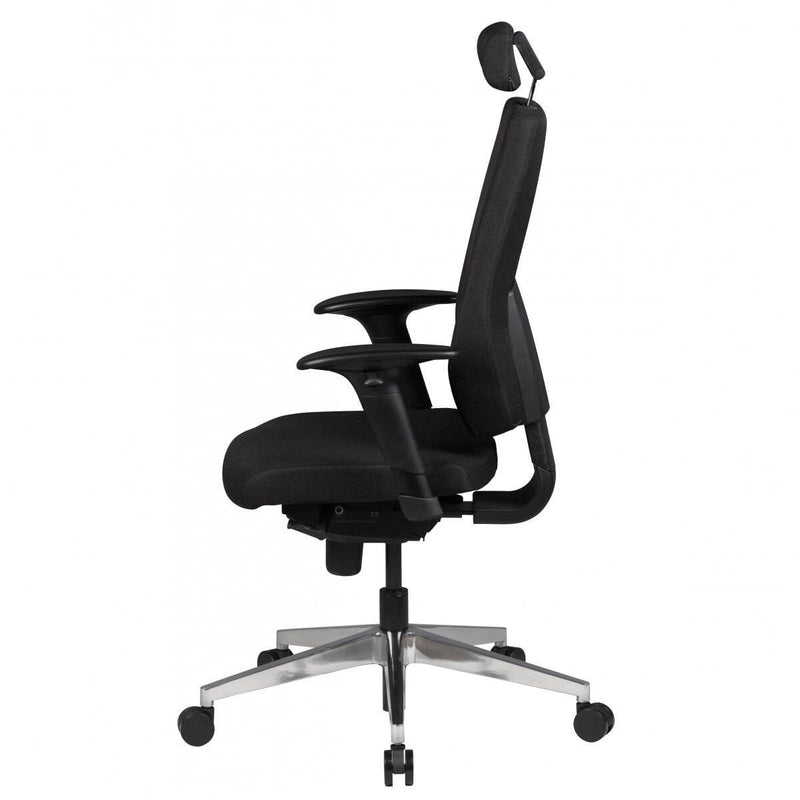 AMSTYLE Bürostuhl mit Kopfstütze SPM1.279 schwarz