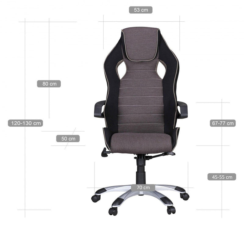 AMSTYLE Bürostuhl SPM1.257 schwarz/silber