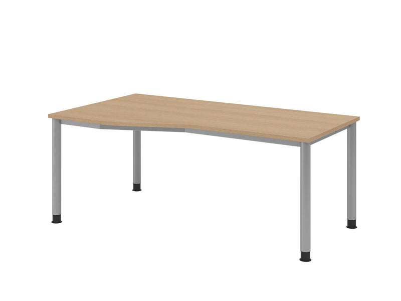 HAMMERBACHER VHS18/E/S höhenverstellbarer Schreibtisch 68,5 - 81 cm eiche / silber