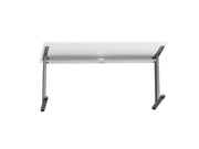 HAMMERBACHER höhenverstellbarer Schreibtisch VXB08/5/SS lichtgrau, silber