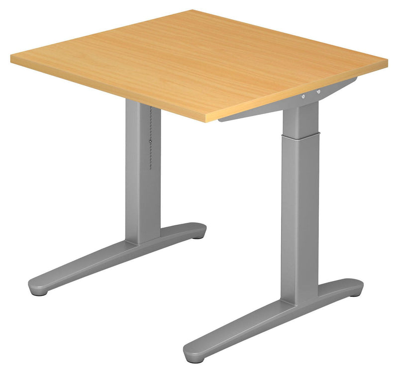 HAMMERBACHER höhenverstellbarer Schreibtisch VXB08/6/SS buche, silber