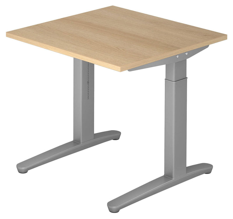 HAMMERBACHER höhenverstellbarer Schreibtisch VXB08/E/SS eiche, silber