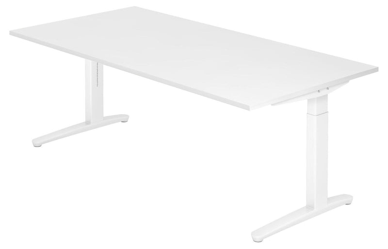 HAMMERBACHER höhenverstellbarer Schreibtisch VXB2E/W/WW weiß