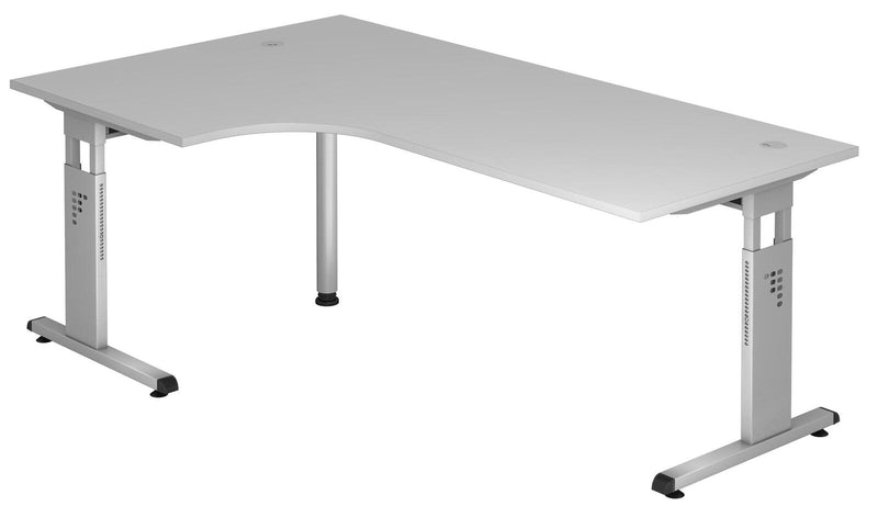 HAMMERBACHER VOS82/5/S höhenverstellbarer Schreibtisch 65 - 85 cm lichtgrau / silber
