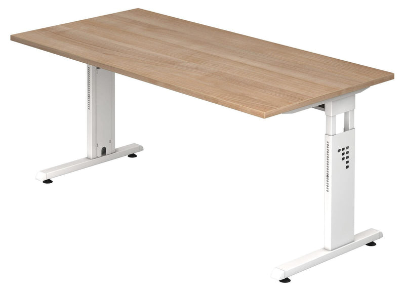 HAMMERBACHER höhenverstellbarer Schreibtisch VOS16/N/W nussbaum