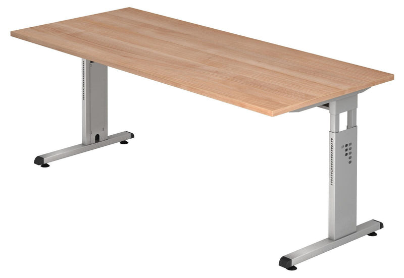 HAMMERBACHER höhenverstellbarer Schreibtisch VOS19/N/S nussbaum