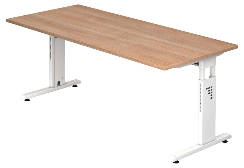 HAMMERBACHER höhenverstellbarer Schreibtisch VOS19/N/W nussbaum