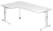 HAMMERBACHER VOS82/W/W höhenverstellbarer Schreibtisch 65 - 85 cm weiß / weiß